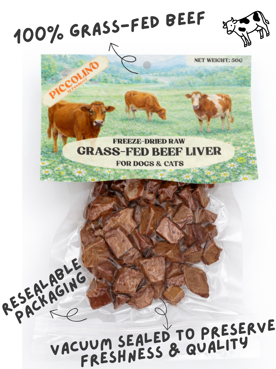 FREEZE DRIED GRASS FED BEEF LIVER 50G