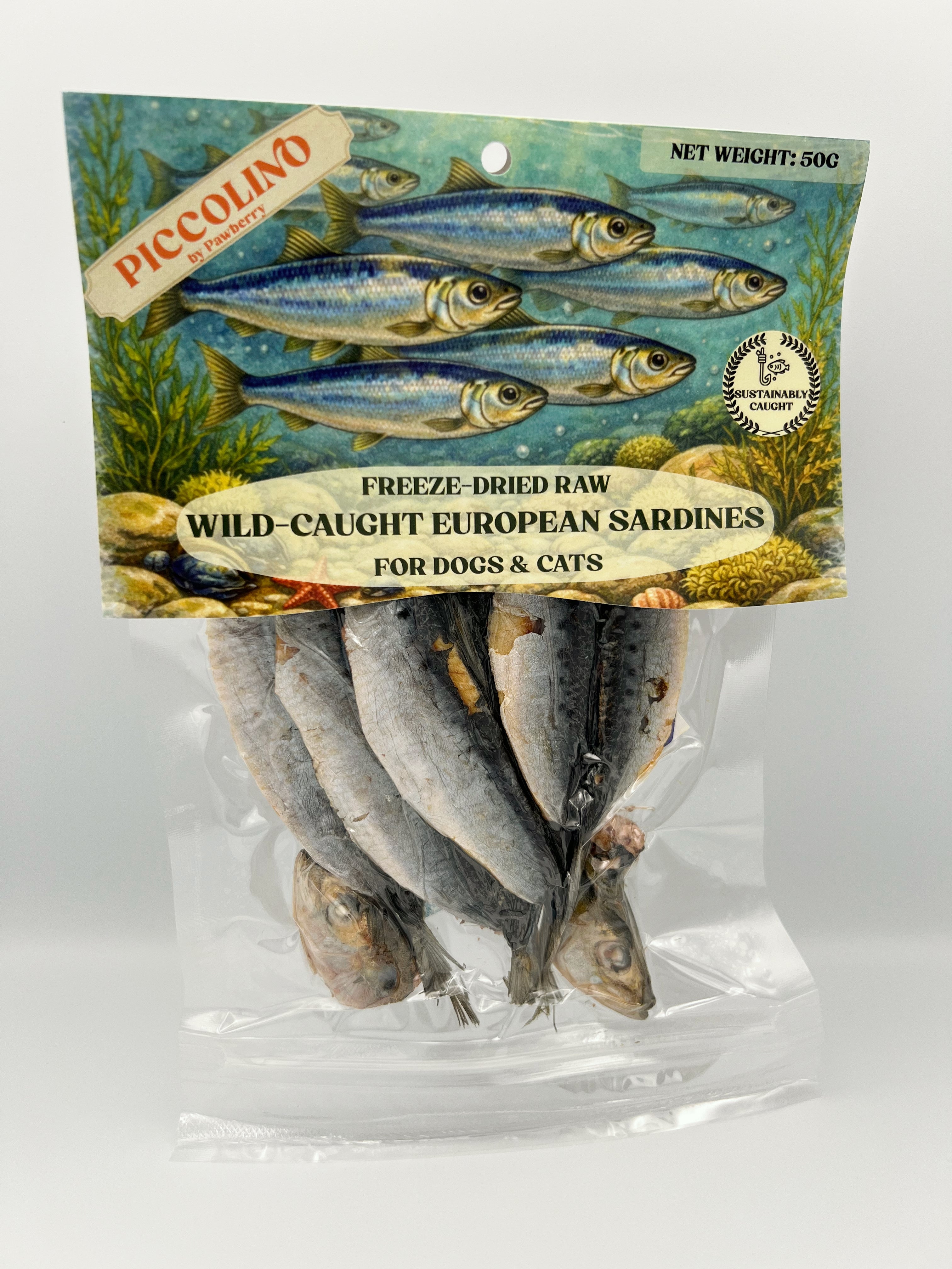 FREEZE DRIED WILD CAUGHT EUROPEAN SARDINES 50G