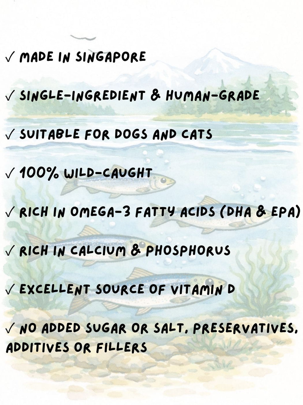 Freeze-Dried Wild-Caught European Sardine 50g